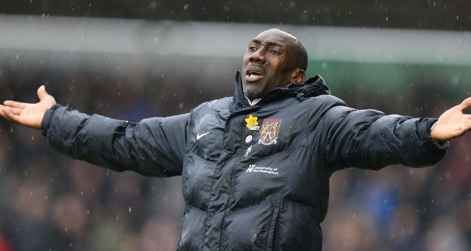  Jimmy Floyd Hasselbaink has been sacked as manager of Northampton Town