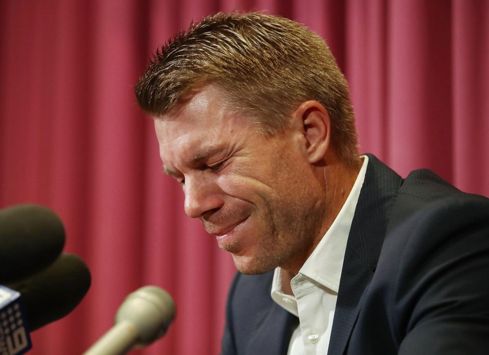  David Warner cried in his press conference every time he spoke of his family