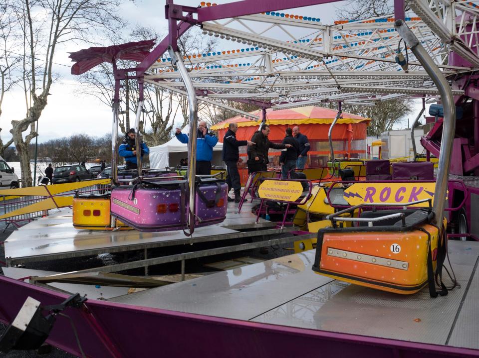  Laurent Buffard, the town’s deputy mayor, blamed a technical fault for the tragic accident. Scene of the accident pictured.