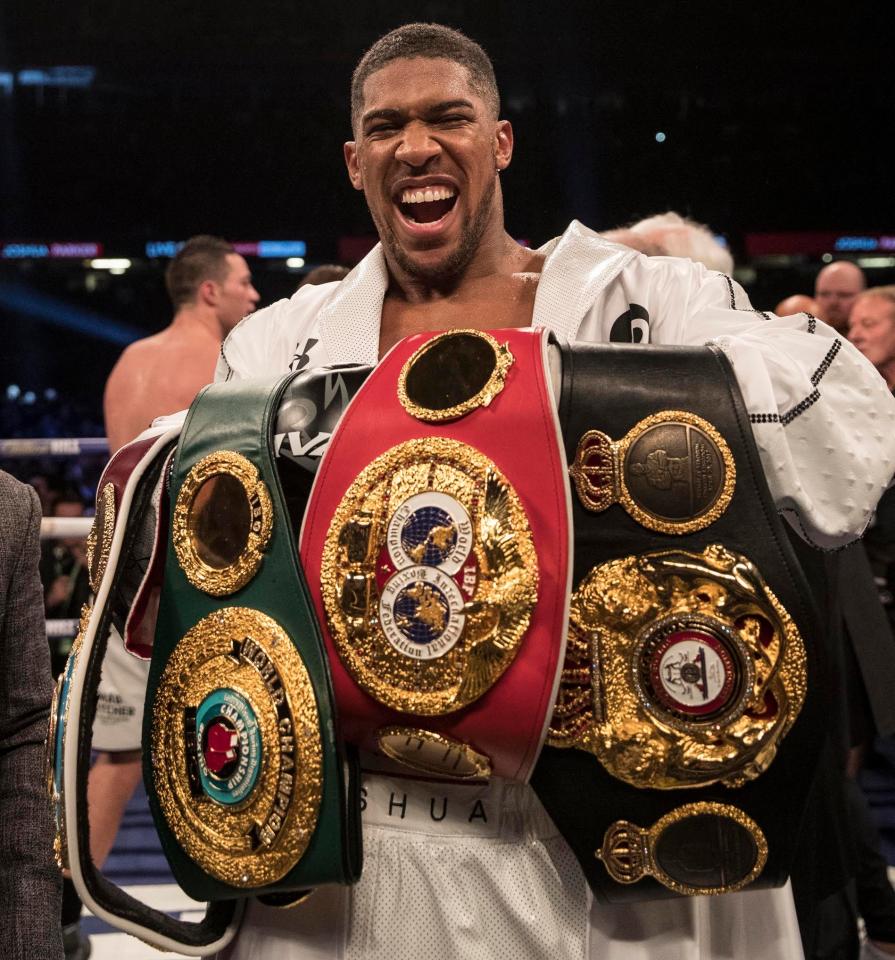  Anthony Joshua again came out on top to secure the third of the four big belts