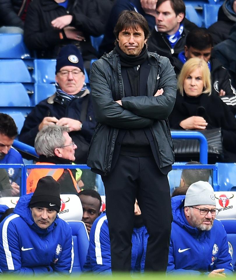  Antonio Conte could find himself out a job in the summer with the Blues struggling in the Premier League