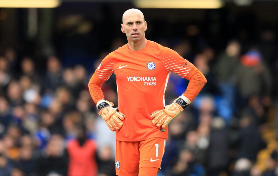  Willy Caballero was unable to prevent Tottenham from humiliating the West London club at Stamford Bridge