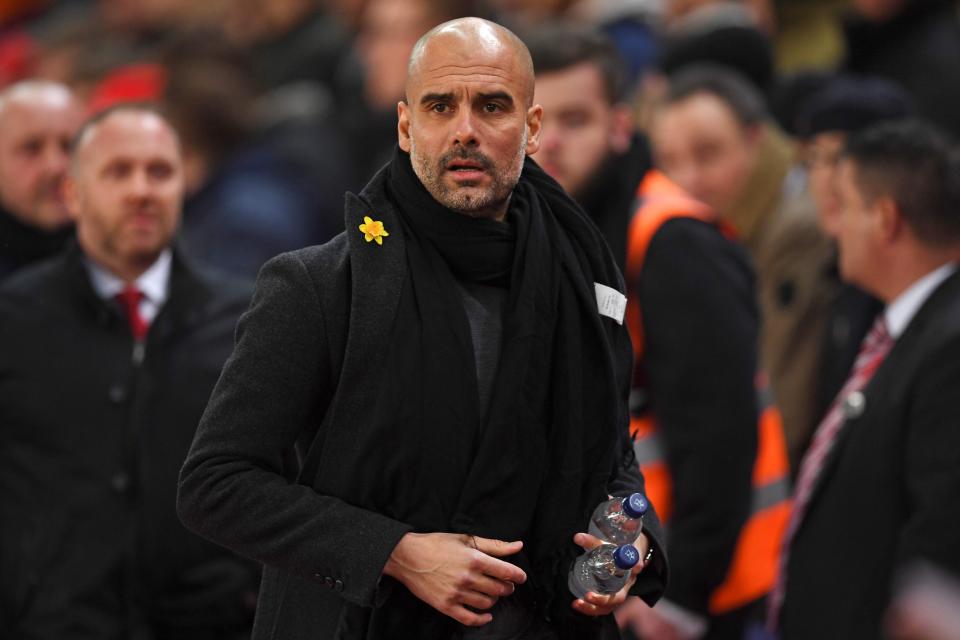  Pep Guardiola is set to rest a host of stars for Man City's game with United