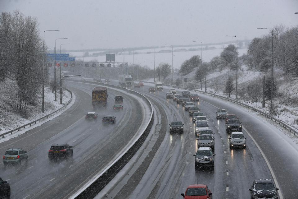  Two men were killed in the horror crash on the M62 on Monday morning