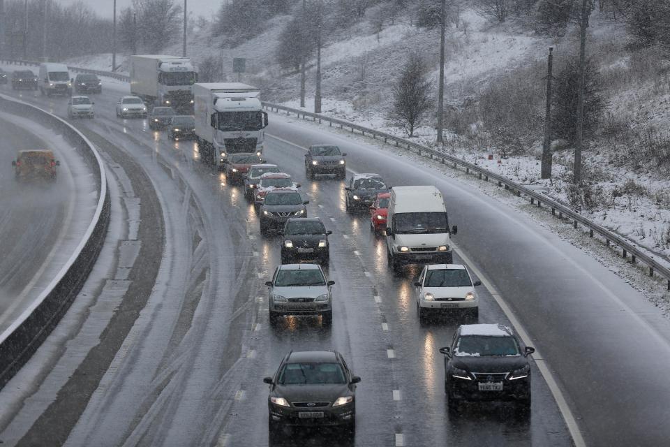  Junction 26 of the M62 where two men died after a car drove the wrong way down the motorway