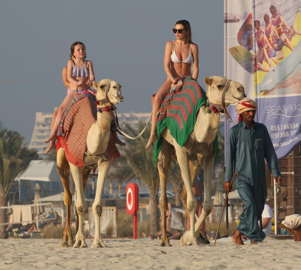  She looked great as she sat tall on the camel