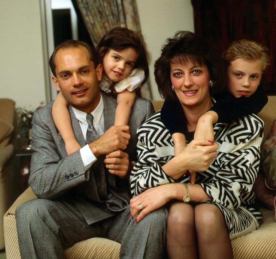  Ray Wilkins with his wife and children November 1989