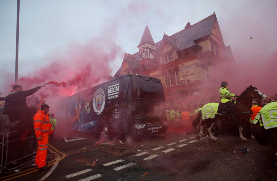  There will be extra police in force outside the Etihad for the Citizens' Champions League clash with the Reds on Tuesday