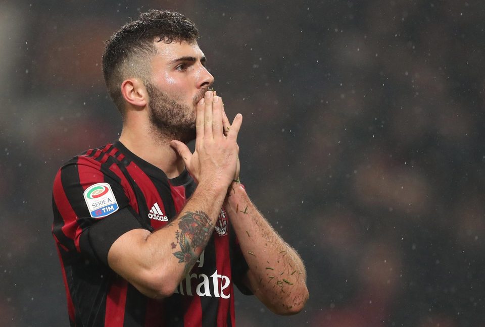  Patrick Cutrone thought he had given AC Milan the lead but had goal ruled out