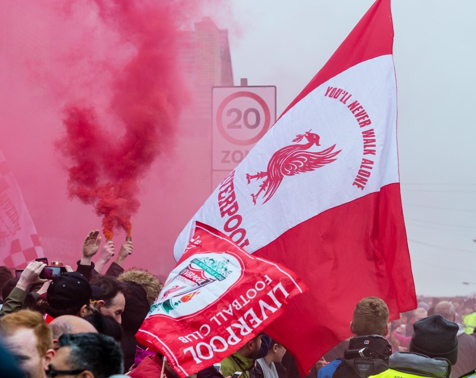  Reds supporters created an intimidating atmosphere in and around Anfield