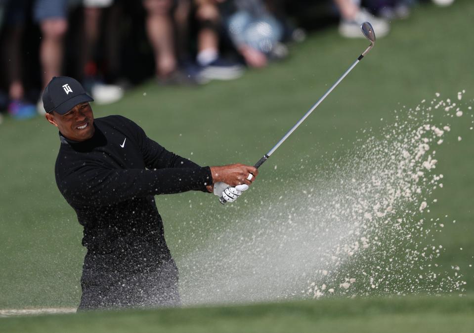  Tiger Woods was erratic in his play on his way to a score of 73 on Thursday