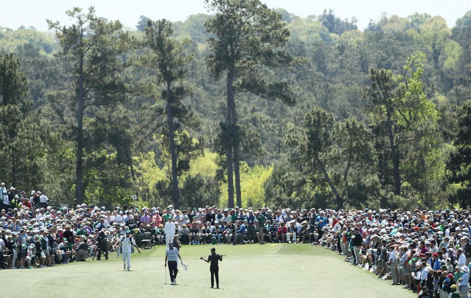  Tiger Woods was centre of attention on his return to Augusta