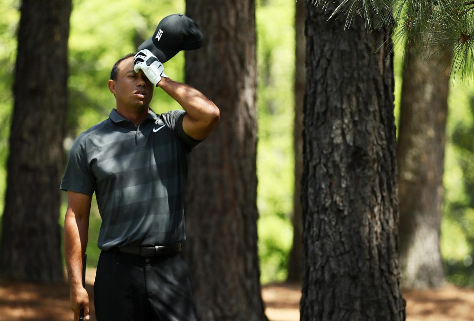  Tiger Woods had a frustrating first day at the Masters