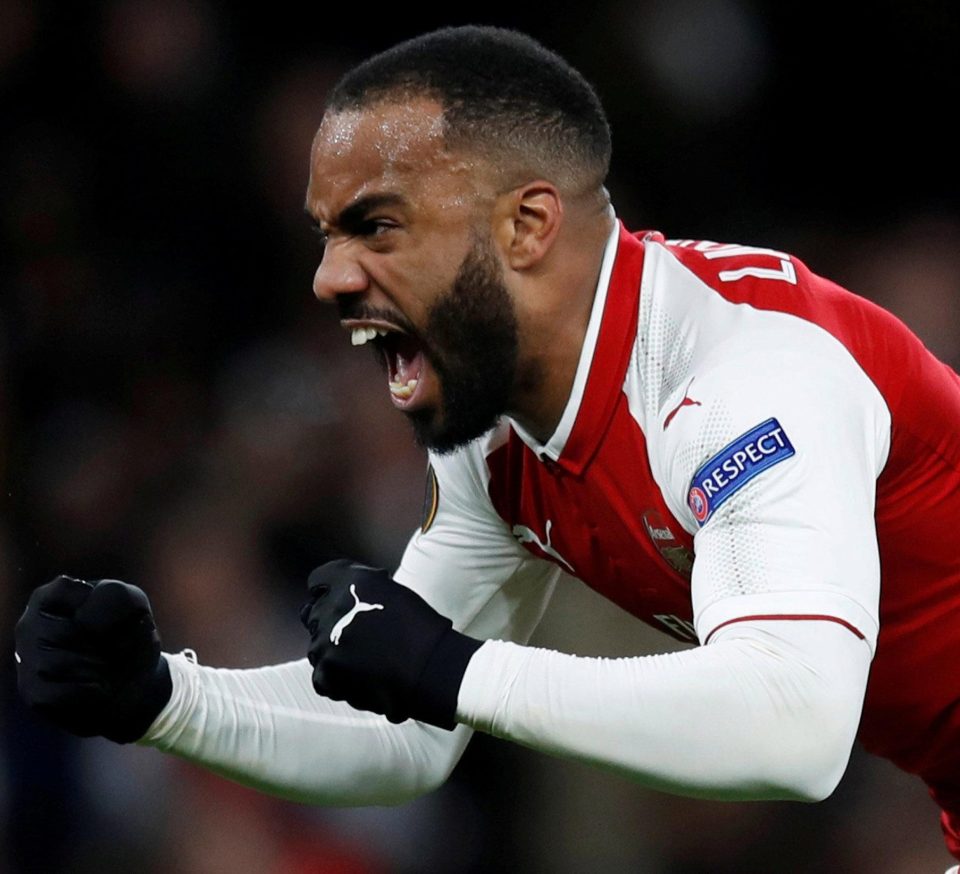  Arsenal will be hanging their Europa League hopes on Lacazette's firepower