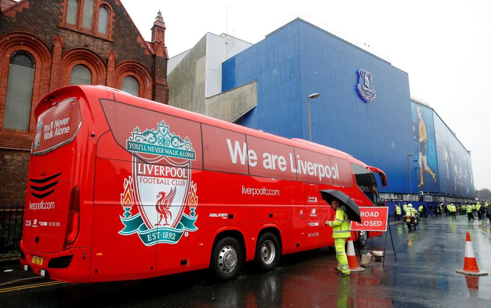  Liverpool's team bus will use a tunnel that leads to the dressing rooms at the Etihad