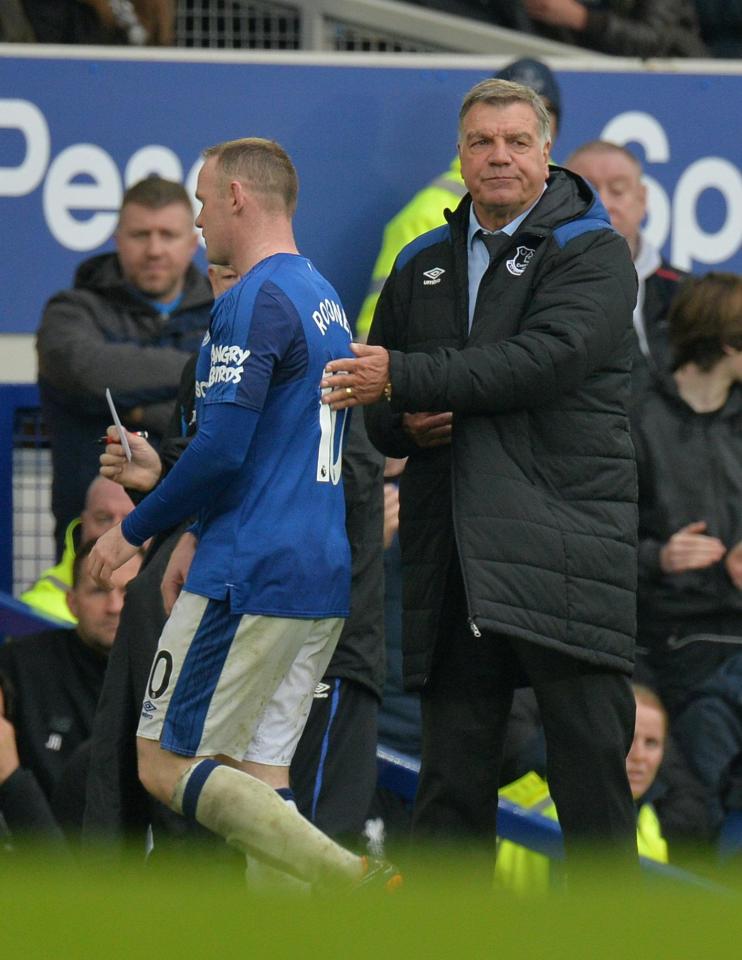  With less than an hour played, Wayne Rooney was hooked at Goodison Park and was furious with Sam Allardyce