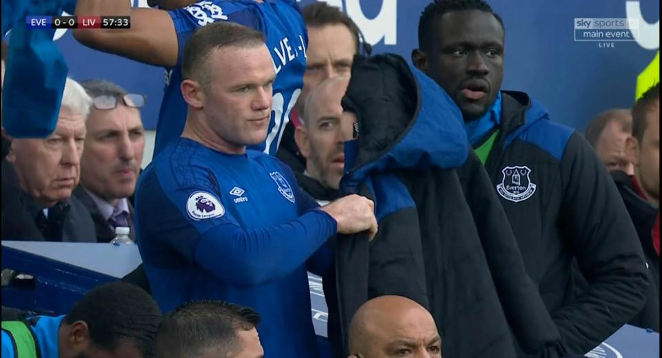  Wayne Rooney is furious with Sam Allardyce after he was subbed off against Liverpool