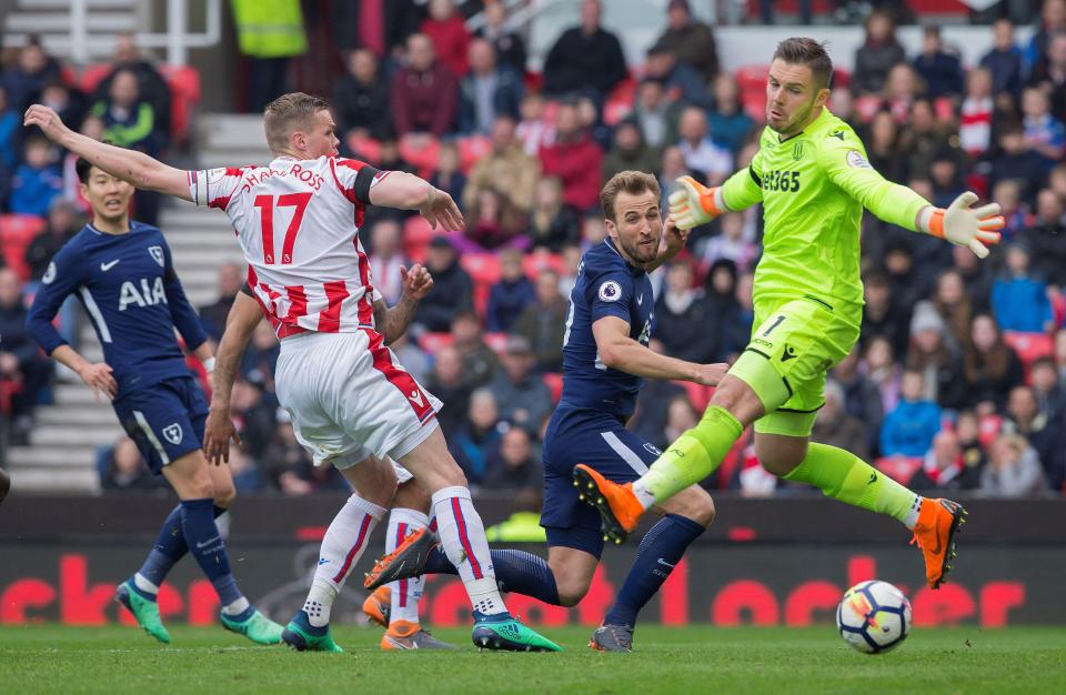  Tottenham have appealed for their goal against Harry Kane to be awarded to goal against Stoke