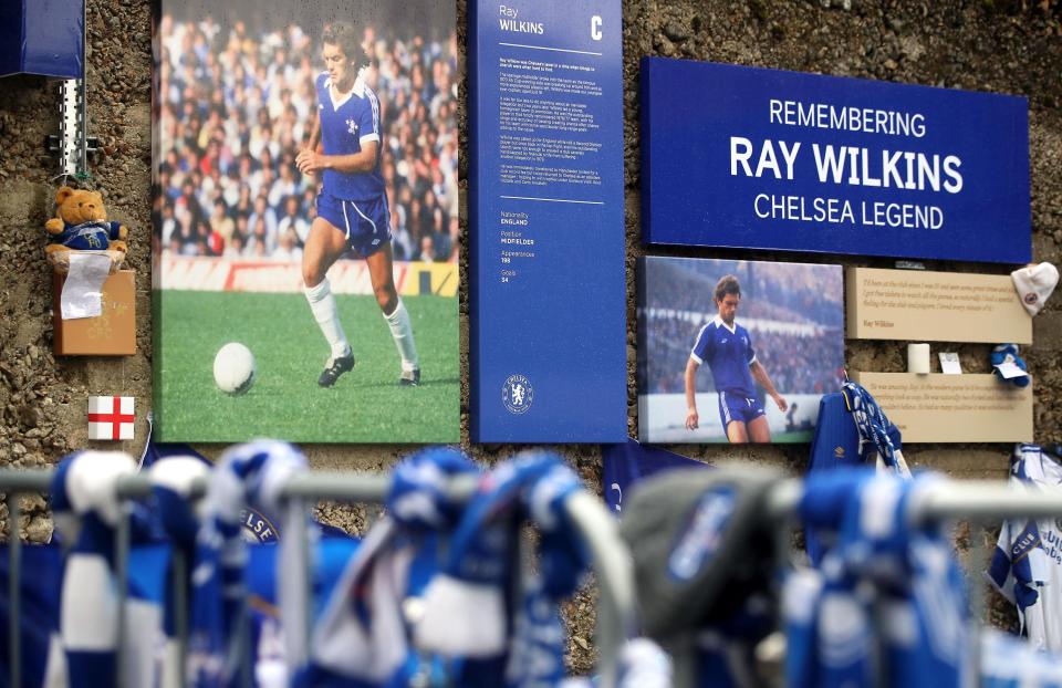  Supporters left messages and gifts as a mark of respect to Ray Wilkins