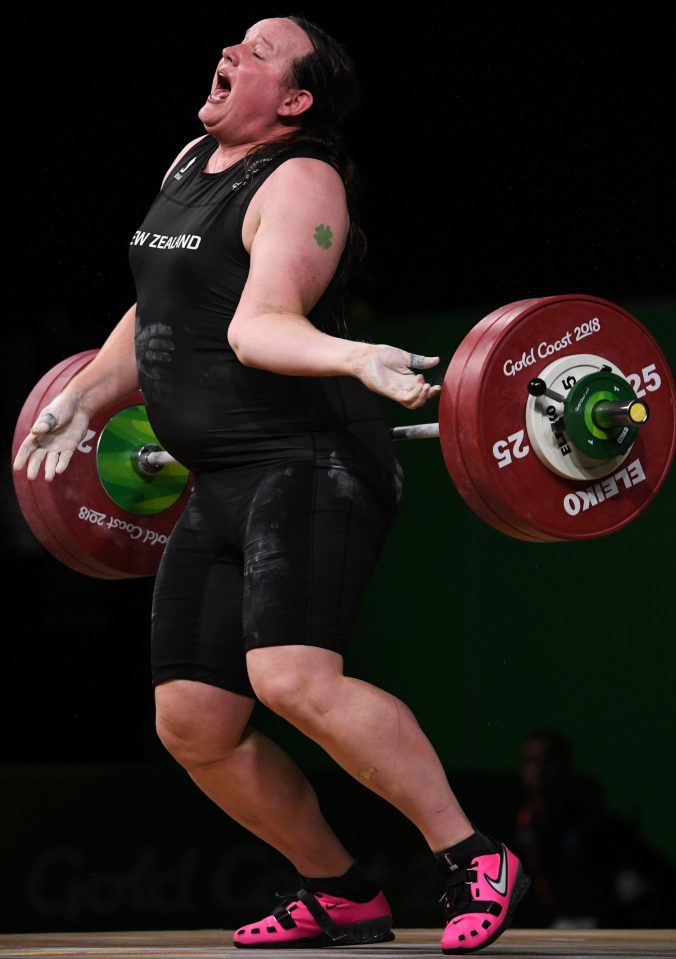  The moment transgender weightlifter Laurel Hubbard suffered her career-ending injury