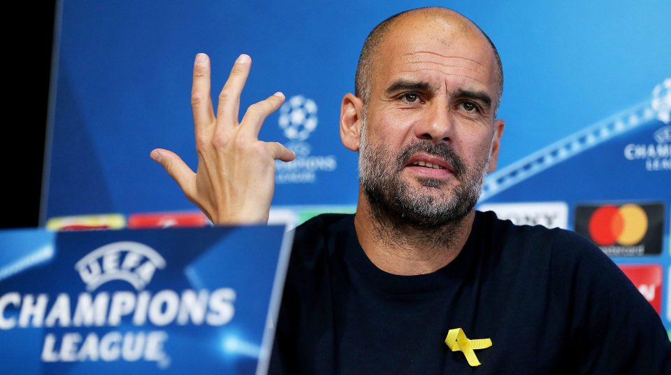  Pep Guardiola said sarcastically of the incident: 'He was diving'