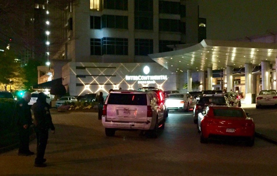 The shooting happened outside the InterContinental hotel in Atlanta