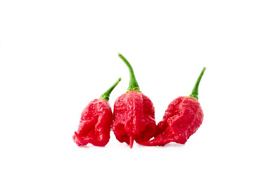  A man was rushed to hospital suffering thunderclap headaches after eating the world's hottest chilli pepper, the Caronlina Reaper