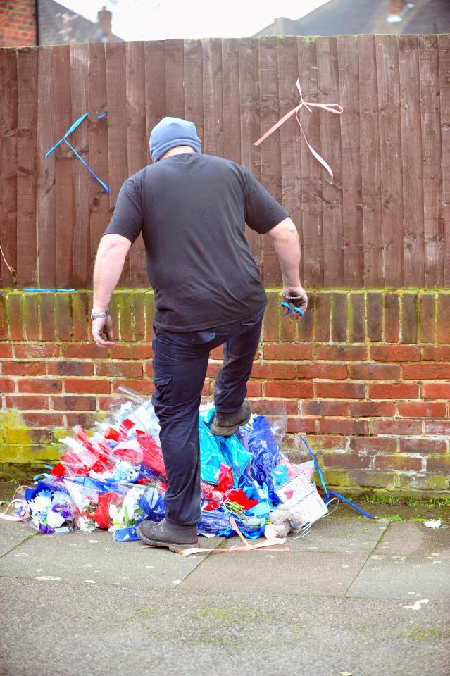  The vigilante has spoken exclusively to Sun Online after stamping on the floral tributes next to the spot where Vincent died in a botched burglary last week