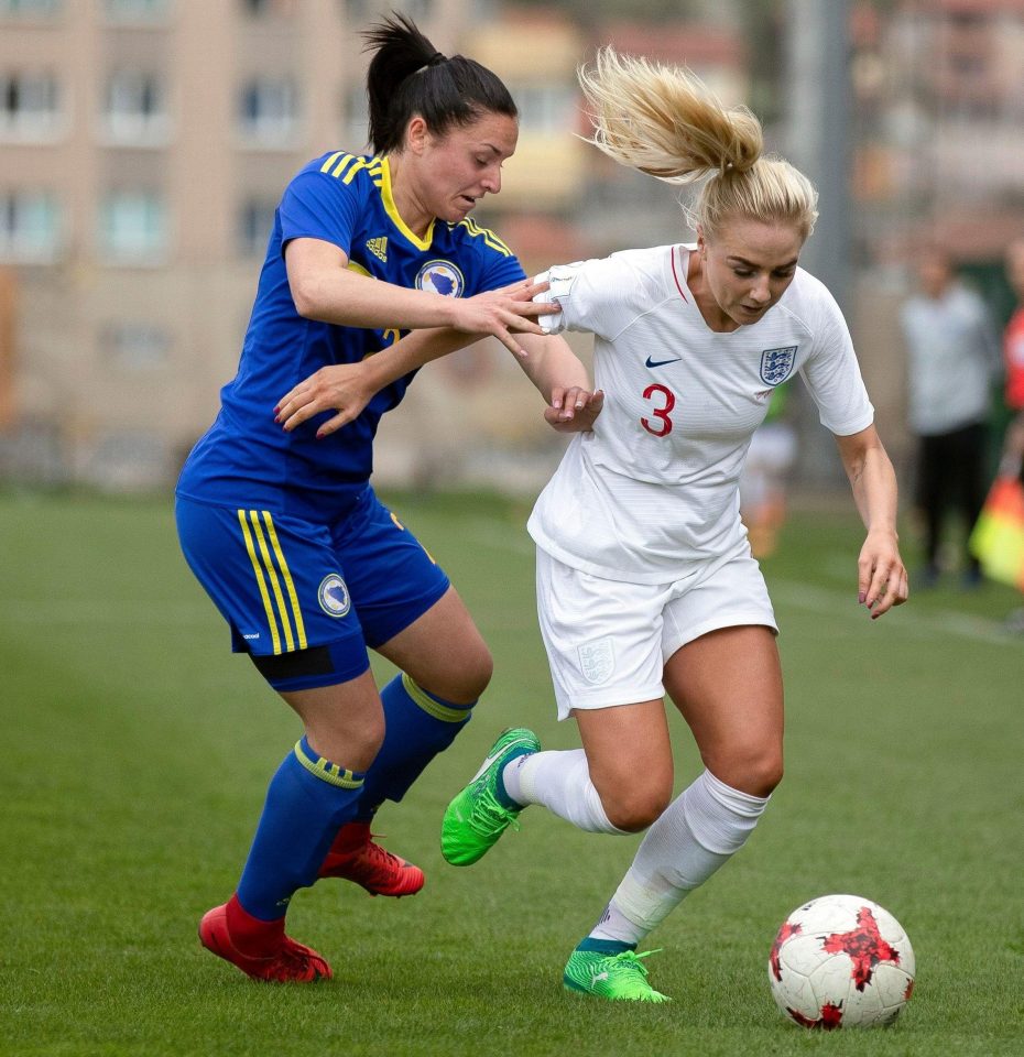  Alex Greenwood was sent off after receiving two yellow cards