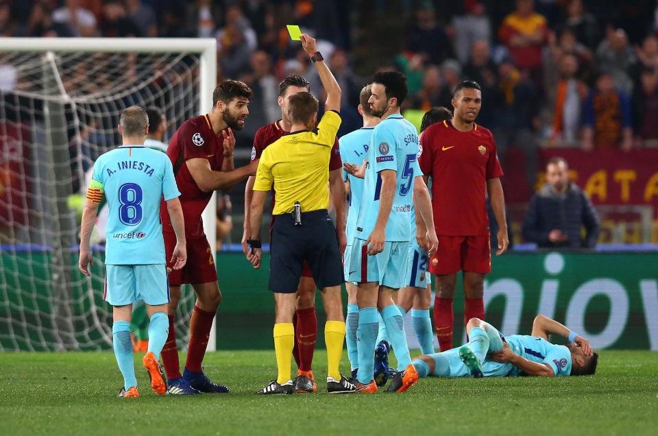  Tempers flared up at points as Roma pushed for goals