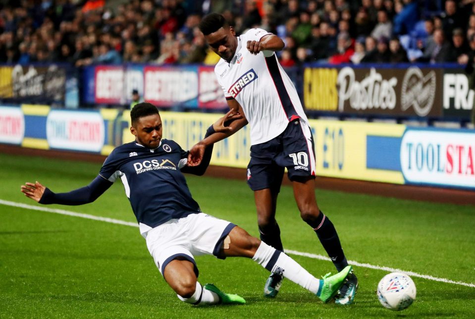  Mahlon Romeo of Millwall in action against Sammy Ameobi