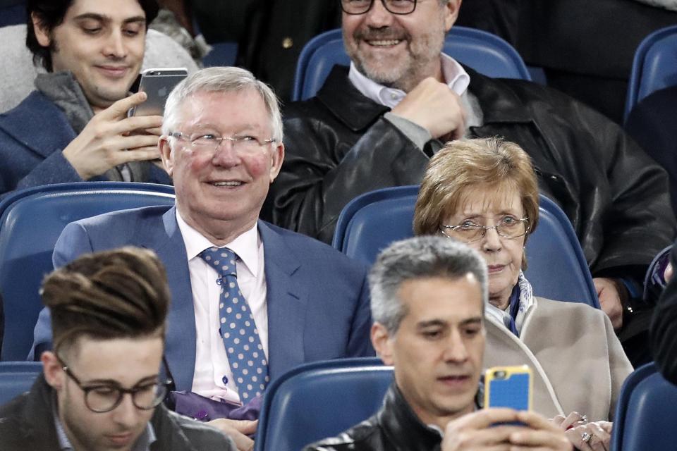  Sir Alex Ferguson was watching on from the stands