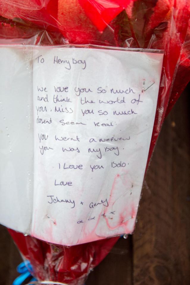  One of the messages to 'Henry Boy' Vincent who died after being stabbed by a homeowner