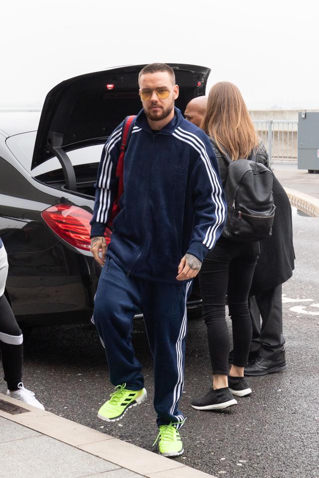  Liam Payne was seen at Heathrow today as he jetted to Germany following his holiday with Cheryl