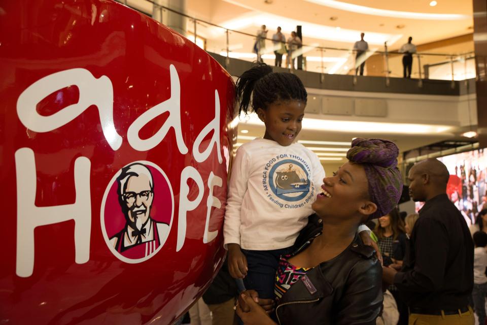  KFC claims its ‘Add Hope Campaign for SOS Villages’ in South Africa helps to feed 120,000 children every day