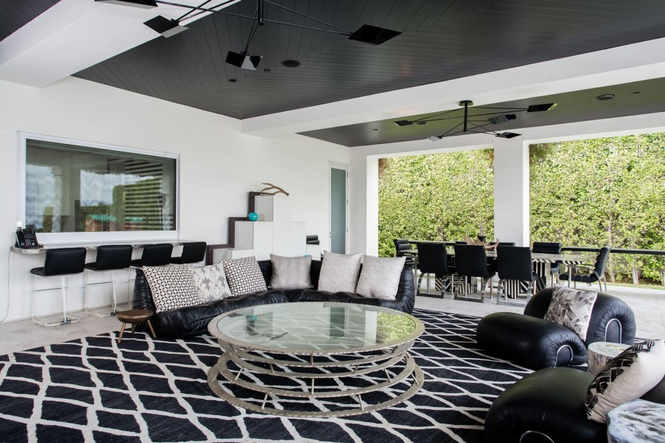 This monochrome area would be perfect to entertain guests