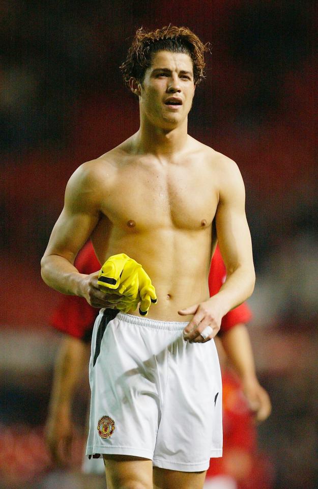  Cristiano Ronaldo at Manchester United in 2004 without the muscle-bound frame we see today