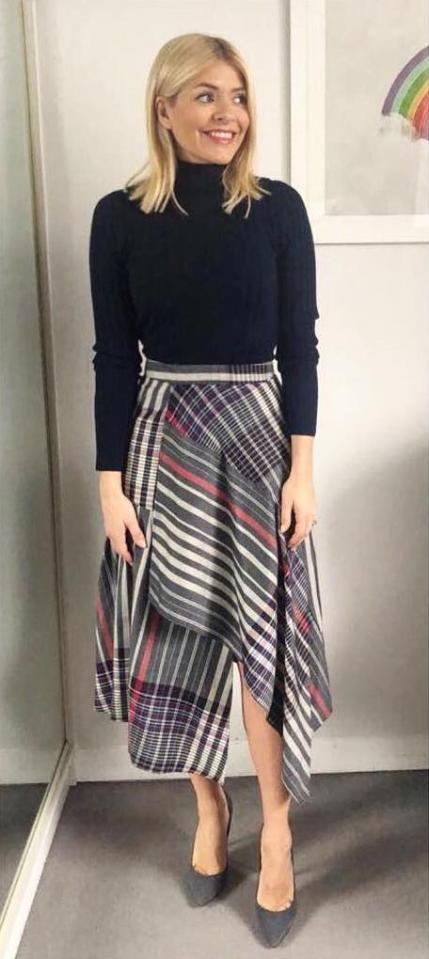 Top, £79, Winser London; striped skirt, £39.50, M&S; shoes, £99, Kurt Geiger TOTAL: £217.50