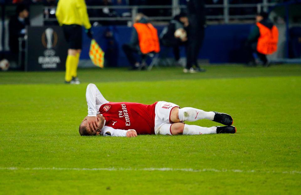  Wilshere, whose career has been riddled with injury, was substituted in the 69th minute after taking a knock to his ankle