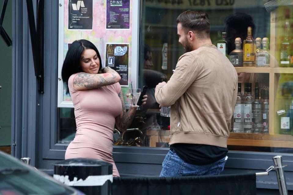  Jemma was dressed to impress in a tight pink number