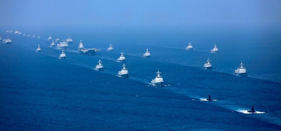  The demonstration in the South China sea was said to be the 'largest of its kind'