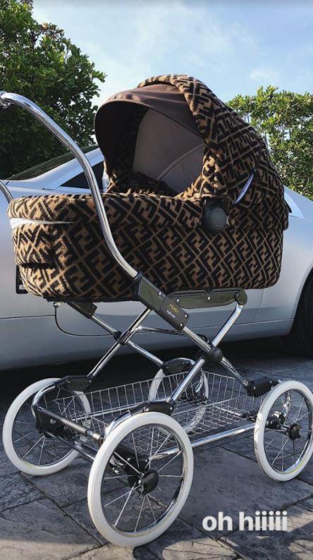  Delighted with the pram she shared a picture of it