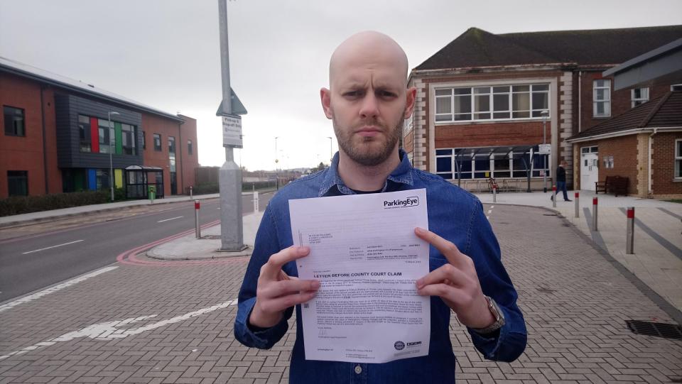  Kevin Williams did a good deed taking a stranger to hospital but then received a parking fine for being one second late