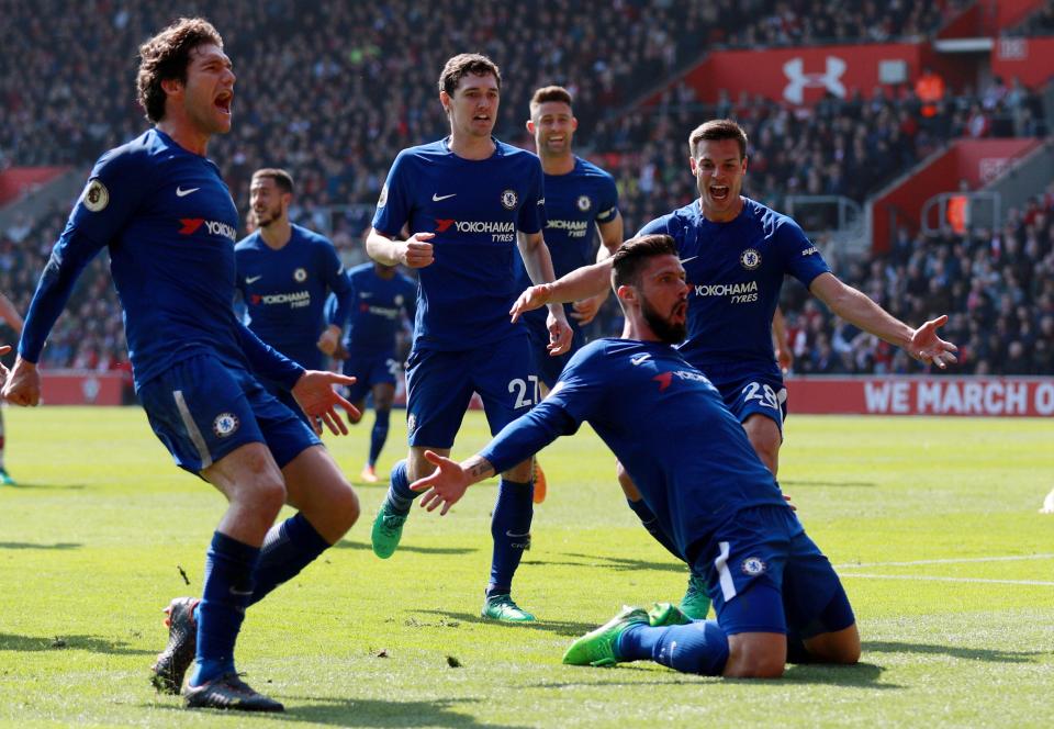  Chelsea beat the Saints 3-2 at St Mary's earlier this month