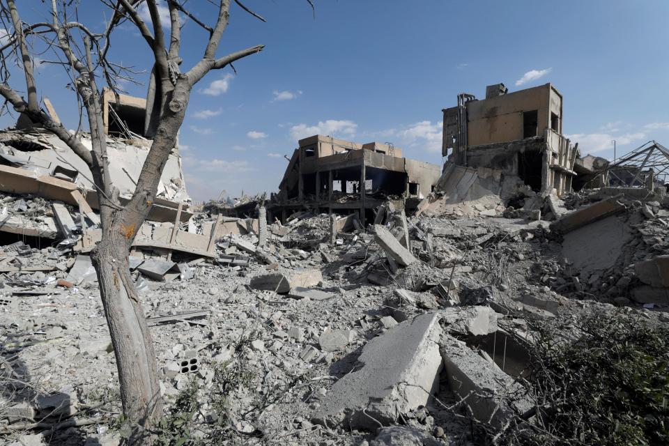  One of the three destroyed chemical weapons facilities in Damascus, Syria