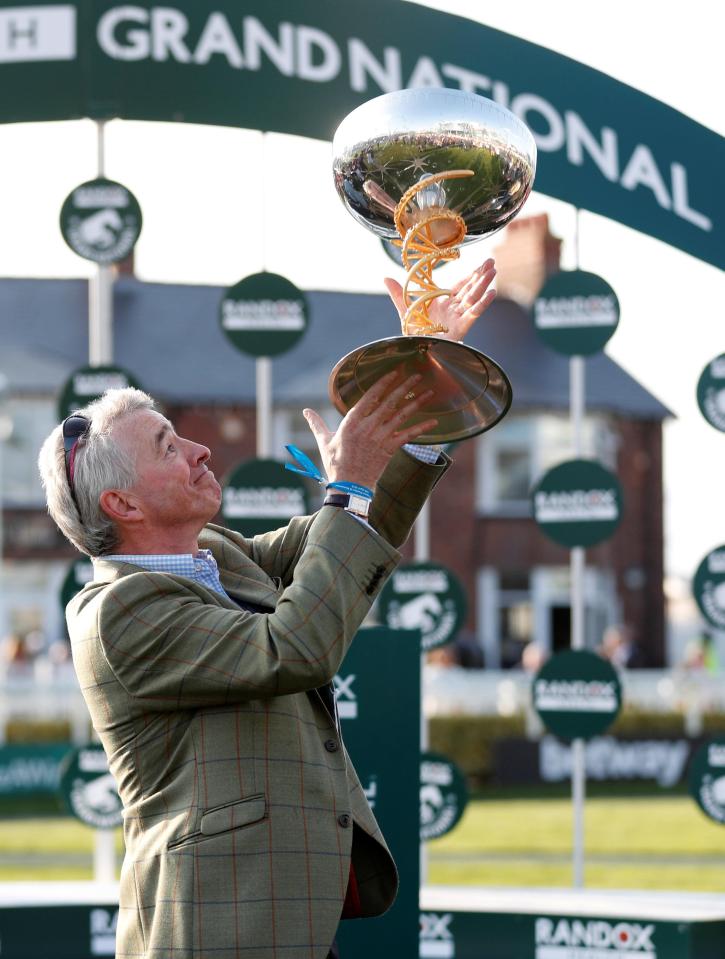  Ryanair supremo Michael O'Leary then gets the chance to hoist the winners' trophy aloft