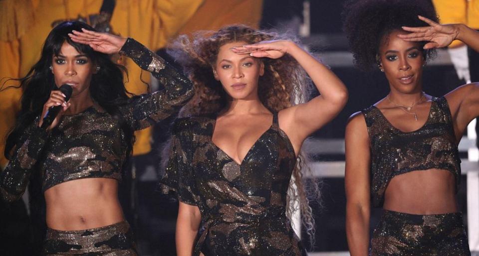  Destiny's Child performed three songs - the first time they've performed together since 2013