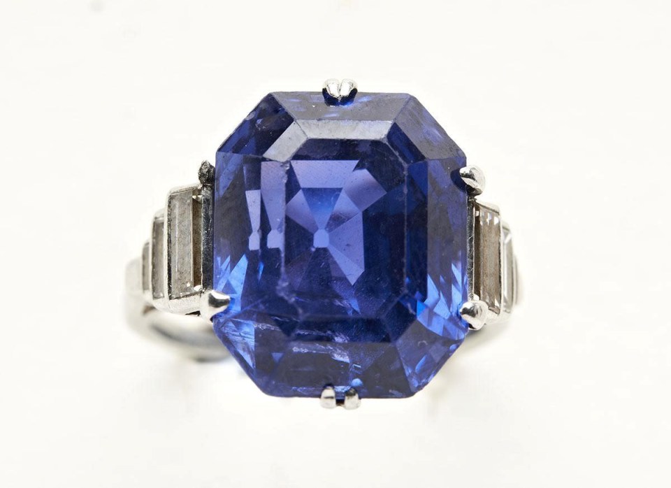 The sapphire ring sold for £28,000 after initially being thought worthless 