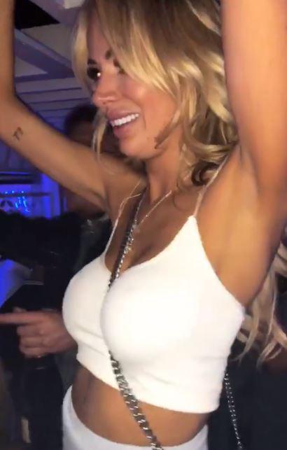  Olivia Attwood was pictured dancing on a night in Essex