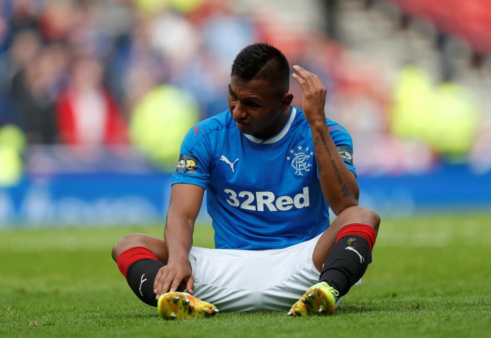  Morelos reacts as Rangers endure a stinker during their Scottish Cup semi-final